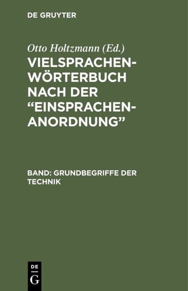 Produktbild: Vielsprachen-W&ouml;rterbuch nach der &ldquo;Einsprachen-Anordnung&rdquo;