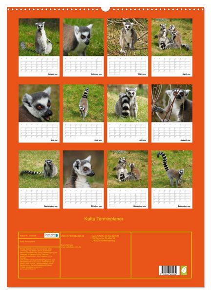 Produktbild: Katta Terminplaner (Wandkalender 2026 DIN A2 hoch), CALVENDO Monatskalender