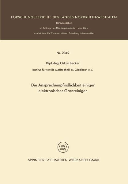 Produktbild: Die Ansprechempfindlichkeit einiger elektronischer Garnreiniger