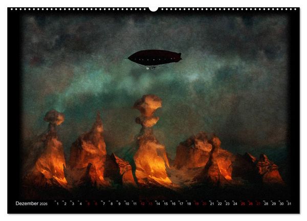 Produktbild: Luftschiffe &uuml;ber fremden Landschaften (Wandkalender 2026 DIN A2 quer), CALVENDO Monatskalender