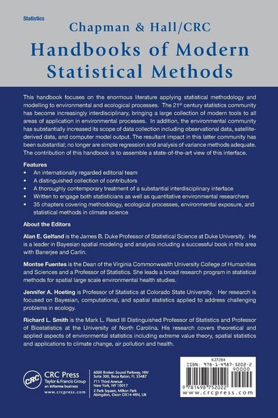 Produktbild: Handbook of Environmental and Ecological Statistics
