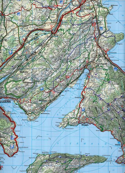 Produktbild: K&uuml;mmerly+Frey Velokarte 11 Luzern, Vierwaldst&auml;ttersee 1:60.000