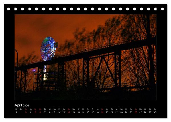 Produktbild: Extraschicht im Ruhrgebiet - Nachts ist es nicht dunkel! (Tischkalender 2026 DIN A5 quer), CALVENDO Monatskalender