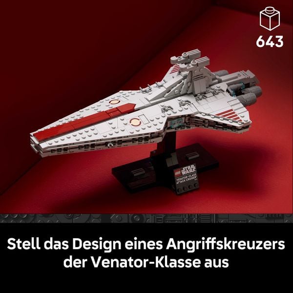 Produktbild: LEGO Star Wars 75441 Angriffskreuzer der Venator-Klasse, Raumschiff Deko