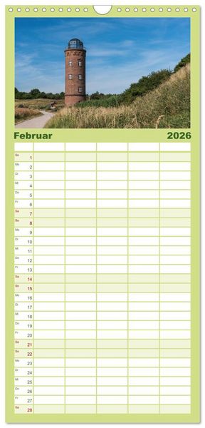 Produktbild: Familienplaner 2026 - Entdeckungen auf der Insel R&uuml;gen mit 5 Spalten (Wandkalender, 21 x 45 cm) CALVENDO