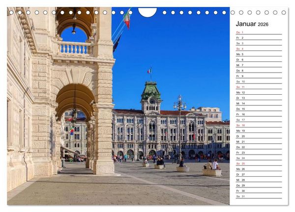 Produktbild: Triest - Habsburger Erbe und italienisches Flair (Wandkalender 2026 DIN A4 quer), CALVENDO Monatskalender