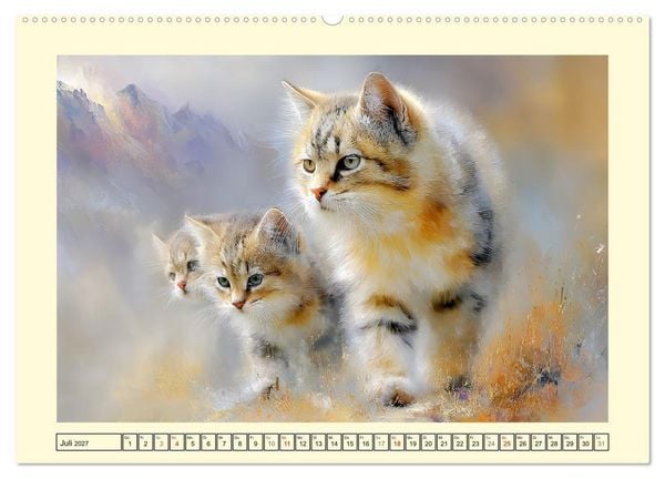 Produktbild: Wildkatzen. Europas scheue Waldbewohner (Wandkalender 2027 DIN A2 quer), CALVENDO Monatskalender