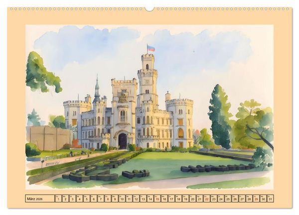 Produktbild: Tschechien - Kultur und Natur (Wandkalender 2026 DIN A2 quer), CALVENDO Monatskalender