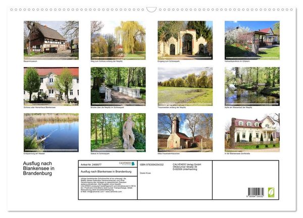 Produktbild: Ausflug nach Blankensee in Brandenburg (Wandkalender 2027 DIN A2 quer), CALVENDO Monatskalender