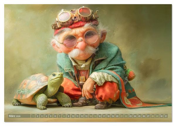 Produktbild: Unsere besten tierischen Freunde - Humorvolle Werke (Wandkalender 2026 DIN A2 quer), CALVENDO Monatskalender