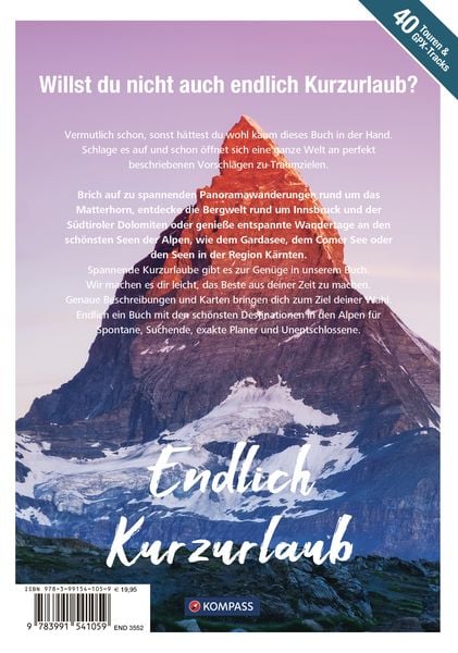 Produktbild: KOMPASS Endlich Kurzurlaub - Alpen