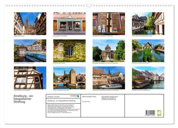 Produktbild: Stra&szlig;burg - ein fotografischer Streifzug (Wandkalender 2027 DIN A2 quer), CALVENDO Monatskalender