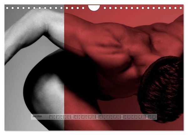 Produktbild: Naked men behind the colors &ndash; &Auml;sthetische Aktfotografien (Wandkalender 2026 DIN A4 quer), CALVENDO Monatskalender