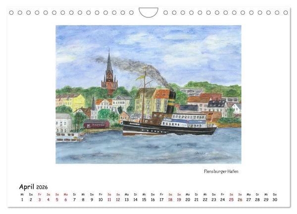 Produktbild: Die Flensburger F&ouml;rde (Wandkalender 2026 DIN A4 quer), CALVENDO Monatskalender