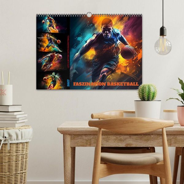 Produktbild: Faszination Basketball (Wandkalender 2027 DIN A3 quer), CALVENDO Monatskalender