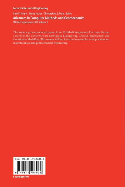 Produktbild: Advances in Computer Methods and Geomechanics