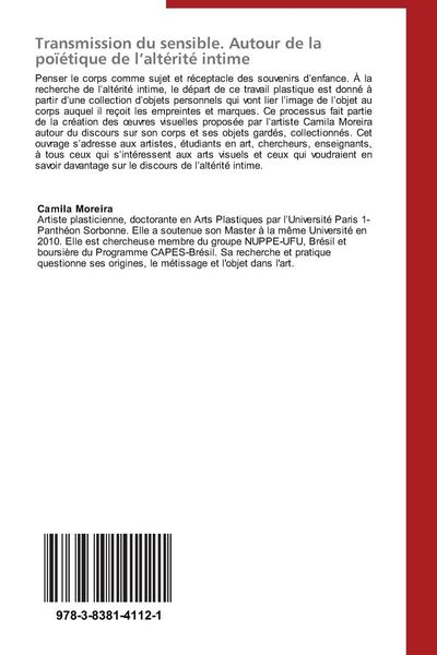 Produktbild: Transmission du sensible. Autour de la po&iuml;&eacute;tique de l'alt&eacute;rit&eacute; intime