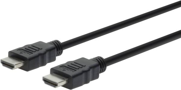 Digitus HDMI Anschlusskabel HDMI-A Stecker, HDMI-A Stecker 3.00 m Schwarz AK-330114-030-S 4K UHD, vergoldete Steckkontak