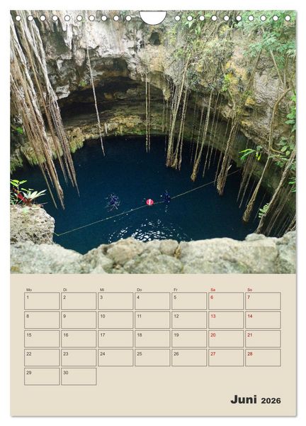 Produktbild: Mexiko Yucat&aacute;n Terminplaner (Wandkalender 2026 DIN A4 hoch), CALVENDO Monatskalender