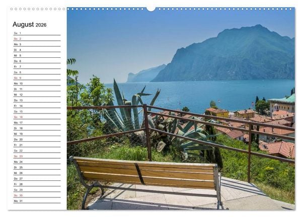 Produktbild: WUNDERBARER GARDASEE Riva del Garda und Torbole (hochwertiger Premium Wandkalender 2026 DIN A2 quer), Kunstdruck in Hochglanz