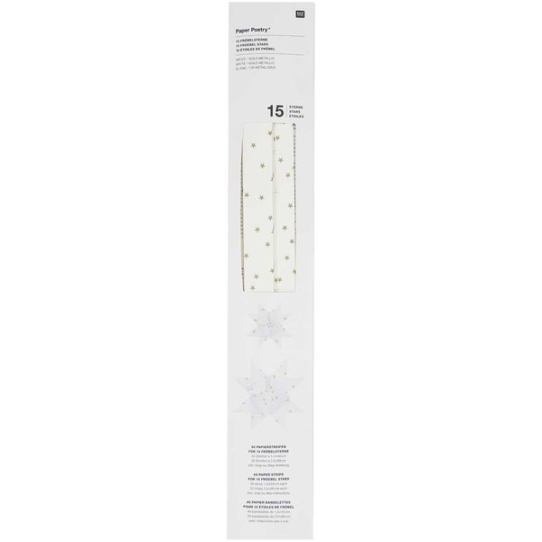 Produktbild: Fr&ouml;belsterne, wei&szlig;, Sterne, 60 Streifen MIX, 120 g/m&sup2;
