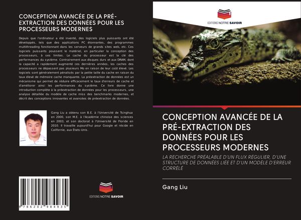 Produktbild: Conception Avanc&eacute;e De La Pr&eacute;-Extraction des Donn&eacute;es Pour Les Processeurs Modernes