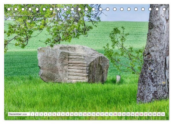 Produktbild: Steine an der Grenze - Wanderbare Kunst (Tischkalender 2026 DIN A5 quer), CALVENDO Monatskalender