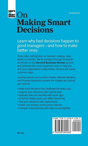 Produktbild: HBR's 10 Must Reads on Making Smart Decisions (with featured article "Before You Make That Big Decision..." by Daniel Kahneman, Dan Lovallo, and Olivi