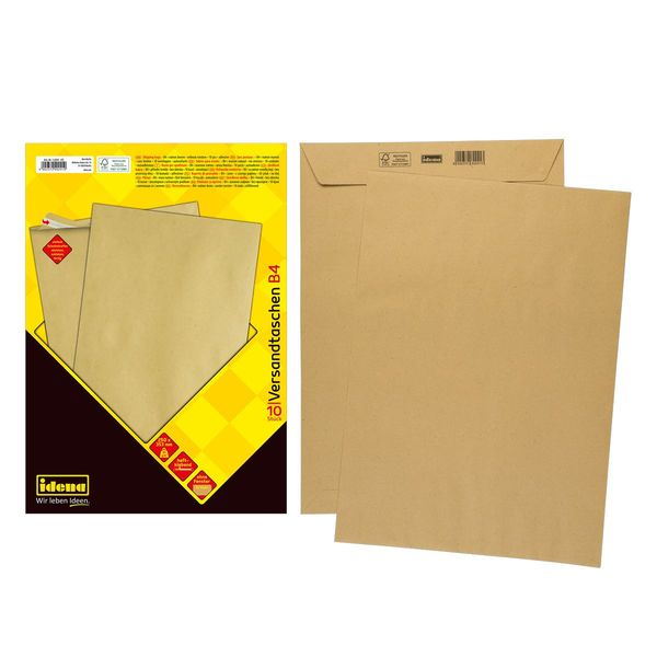 Papprückwand Versandtaschen B5 250x176 mm BRAUN hk (1000 Stück