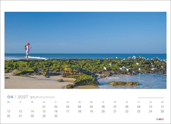 Produktbild: Sylt Panorama-Postkartenkalender 2027 - Hans Jessel