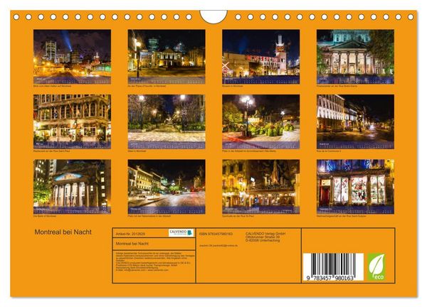 Produktbild: Montreal bei Nacht (Wandkalender 2026 DIN A4 quer), CALVENDO Monatskalender