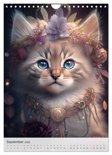 Produktbild: Boho Katzenbabys (Wandkalender 2026 DIN A4 hoch), CALVENDO Monatskalender