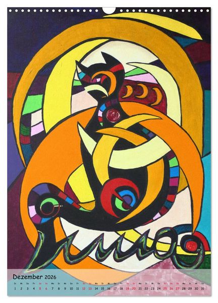 Produktbild: K&auml;tz, Petra Kolossa, Pop-Art-Kunstdrucke (Wandkalender 2026 DIN A3 hoch), CALVENDO Monatskalender