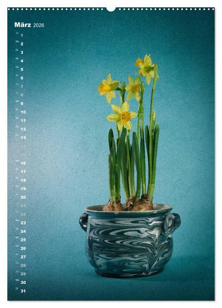 Produktbild: Blumenschmuck in Bunzlau Keramik (Wandkalender 2026 DIN A2 hoch), CALVENDO Monatskalender