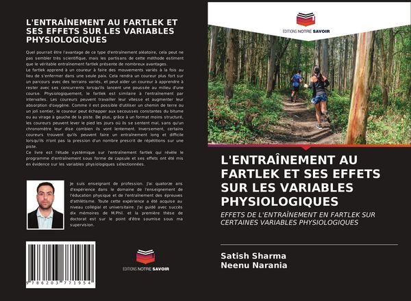 Produktbild: L'ENTRA&Icirc;NEMENT AU FARTLEK ET SES EFFETS SUR LES VARIABLES PHYSIOLOGIQUES