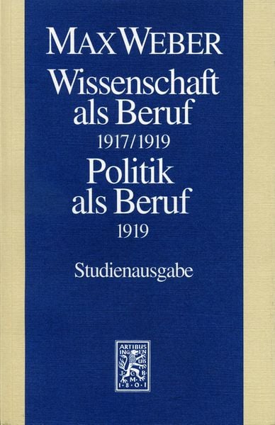 Produktbild: Band I/17: Wissenschaft als Beruf (1917/19). Politik als Beruf (1919)