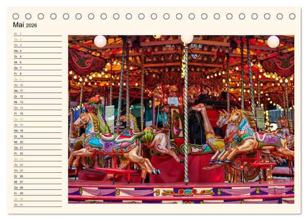 Produktbild: Karussell - Nostalgie (Tischkalender 2026 DIN A5 quer), CALVENDO Monatskalender