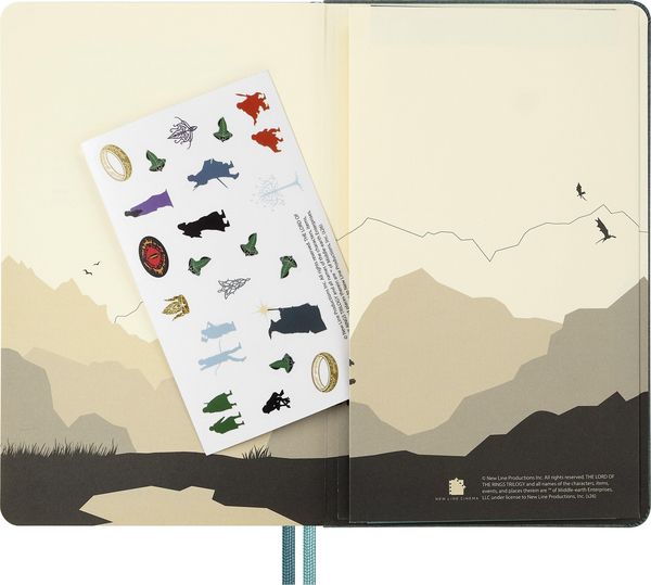 Produktbild: Moleskine Der Herr der Ringe Notizbuch Aragorn limitierte Ausgabe, L/A5, liniert, fester Einband