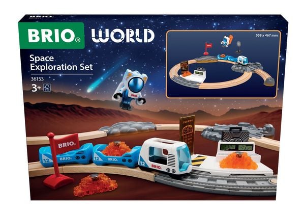 Produktbild: BRIO World Weltraumforschungs-Set - Holzeisenbahnset - wunderbares Geschenk f&uuml;r Kinder ab 3 Jahren