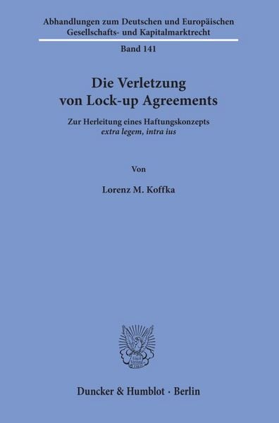 Produktbild: Die Verletzung von Lock-up Agreements.