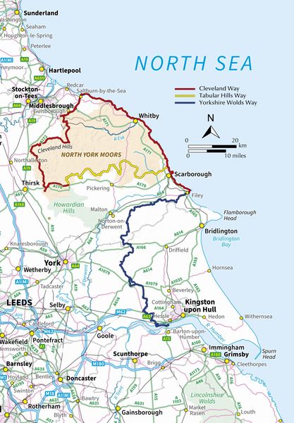 Produktbild: The Cleveland Way and the Yorkshire Wolds Way