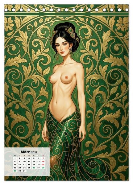 Produktbild: Entbl&ouml;&szlig;te Epochen &ndash; Art Nouveau (Tischkalender 2027 DIN A5 hoch), CALVENDO Monatskalender