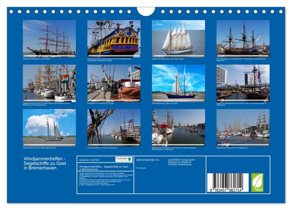 Produktbild: Windjammertreffen - Segelschiffe zu Gast in Bremerhaven (Wandkalender 2026 DIN A4 quer), CALVENDO Monatskalender