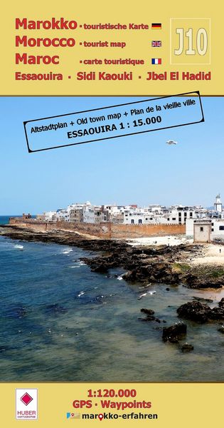 Produktbild: J10: Essaouira - Sidi Kaouki - Jbel El Hadid + Altstadtplan Essaouira
