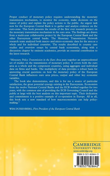 Produktbild: Monetary Policy Transmission in the Euro Area