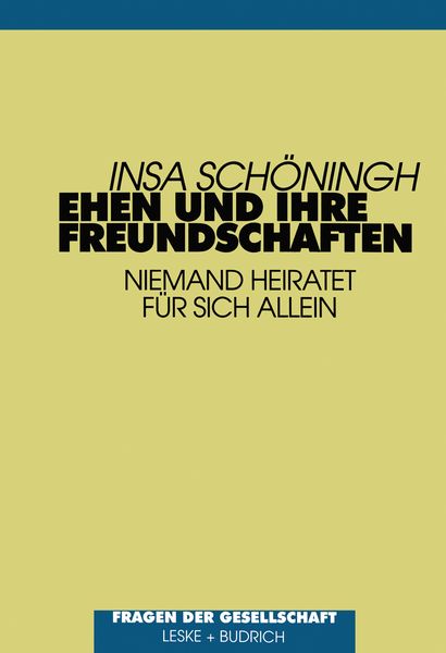 Produktbild: Ehen und ihre Freundschaften