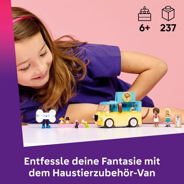 Produktbild: LEGO Friends 42678 Haustierzubeh&ouml;r-Van, Spielzeug mit 2 Mini Puppen