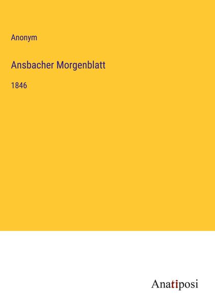 Produktbild: Ansbacher Morgenblatt