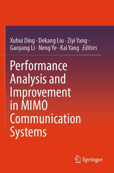 Produktbild: Performance Analysis and Improvement in MIMO Communication Systems
