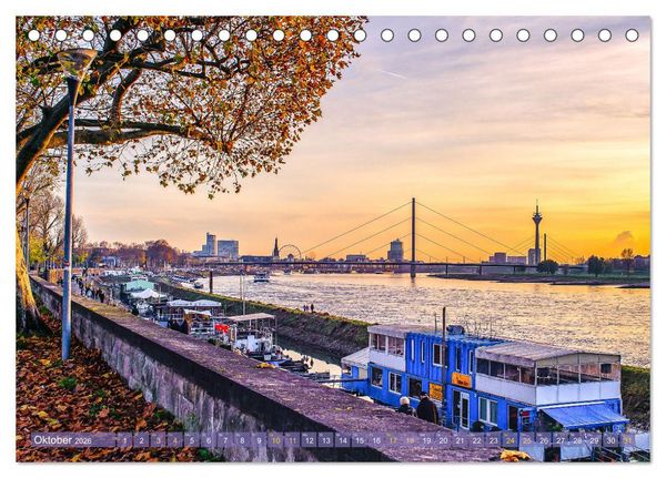 Produktbild: D&uuml;sseldorf - Ansichten einer faszinierenden Stadt (Tischkalender 2026 DIN A5 quer), CALVENDO Monatskalender